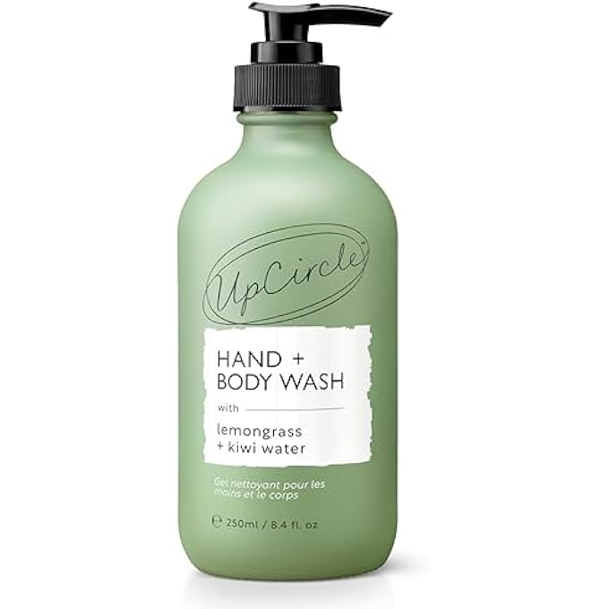 UpCircle HAND + BODY WASH WITH KIWI WATER 8.45OZ - FOR SOOTHING + PROTECTING - GLYCERIN + LEMONGRASS - NATURAL, VEGAN + CRUELTY-FREE - Image 1